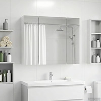 vidaXL Badrumsspegelskåp för Vit 60 x 14,5 x 50 cm Konstruerat trä