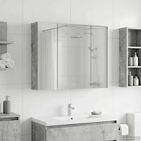 vidaXL Badrumsspegelskåp Betonggrå 60 x 14,5 x 50 cm Konstruerat trä