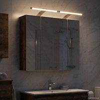 vidaXL Badrumsspegelskåp för Rökt ek 60 x 14,5 x 50 cm