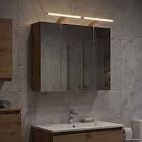 vidaXL Badrumsspegelskåp Artisan Ek 60 x 14,5 x 50 cm Konstruerat trä