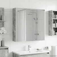 vidaXL Badrumsspegelskåp Betonggrå 70 x 14,5 x 70 cm Konstruerat trä