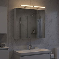 vidaXL Badrumsspegelskåp för Vit 70 x 14,5 x 70 cm Konstruerat trä