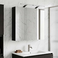 vidaXL Badrumsspegelskåp Svart Ek 70 x 14,5 x 70 cm Konstruerat trä