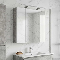 vidaXL Badrumsspegelskåp Betonggrå 70 x 14,5 x 70 cm Konstruerat trä