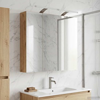 vidaXL Badrumsspegelskåp Artisan Ek 70 x 14,5 x 70 cm Konstruerat trä