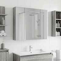 vidaXL Badrumsspegelskåp Grå Sonoma 80 x 14.5 x 70 cm Konstruerat trä