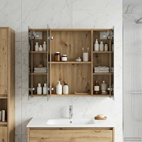 vidaXL Badrumsspegelskåp Artisan Ek 80 x 14.5 x 70 cm Konstruerat trä