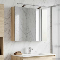 vidaXL Badrumsspegelskåp Sonoma-ek 80 x 14.5 x 70 cm Konstruerat trä