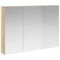 vidaXL Badrumsspegelskåp Sonoma-ek 100 x 14,5 x 70 cm Konstruerat trä