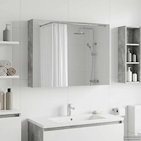 vidaXL Badrumsspegelskåp Betonggrå 100 x 14,5 x 70 cm Konstruerat trä