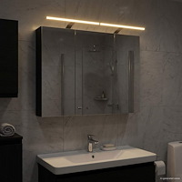 vidaXL Badrumsspegelskåp Svart Ek 100 x 14,5 x 70 cm Konstruerat trä