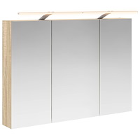 vidaXL Badrumsspegelskåp Sonoma-ek 100 x 14,5 x 70 cm Konstruerat trä