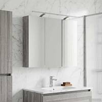 vidaXL Badrumsspegelskåp Grå Sonoma 100 x 14,5 x 70 cm Konstruerat trä