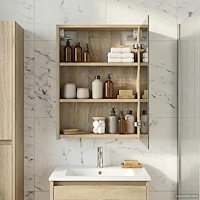 vidaXL Badrumsspegelskåp Sonoma-ek 43 x 16 x 62.5 cm Konstruerat trä