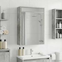 vidaXL Badrumsspegelskåp Betonggrå 43 x 16 x 62.5 cm Konstruerat trä