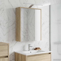 vidaXL Badrumsspegelskåp Sonoma-ek 43 x 16 x 62.5 cm Konstruerat trä