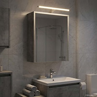 vidaXL Badrumsspegelskåp Betonggrå 43 x 16 x 62.5 cm Konstruerat trä