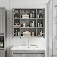 vidaXL Badrumsspegelskåp Grå Sonoma 63,5 x 16 x 62,5 cm