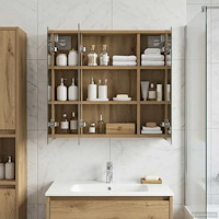 vidaXL Badrumsspegelskåp Artisan Ek 63,5 x 16 x 62,5 cm