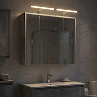 vidaXL Badrumsspegelskåp Betonggrå 63,5 x 16 x 62,5 cm Konstruerat trä