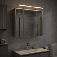 vidaXL Badrumsspegelskåp Grå Sonoma 63,5 x 16 x 62,5 cm