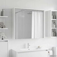 vidaXL Badrumsspegelskåp för Vit 73,5 x 16 x 62,5 cm Konstruerat trä