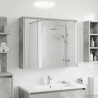 vidaXL Badrumsspegelskåp Betonggrå 73,5 x 16 x 62,5 cm Konstruerat trä