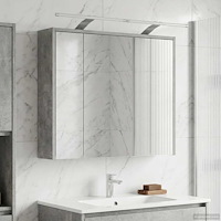 vidaXL Badrumsspegelskåp Betonggrå 73,5 x 16 x 62,5 cm Konstruerat trä