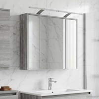 vidaXL Badrumsspegelskåp Grå Sonoma 73,5 x 16 x 62,5 cm