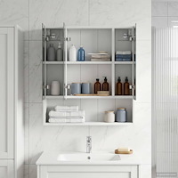 vidaXL Badrumsspegelskåp Vit 60 x 14.5 x 70 cm Konstruerat trä