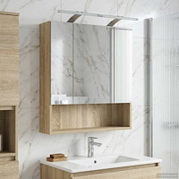 vidaXL Badrumsspegelskåp Sonoma-ek 60 x 14.5 x 70 cm Konstruerat trä