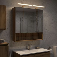 vidaXL Badrumsspegelskåp Artisan Ek 60 x 14.5 x 70 cm Konstruerat trä