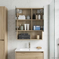 vidaXL Badrumsspegelskåp Sonoma-ek 50 x 14,5 x 70 cm Konstruerat trä