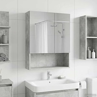 vidaXL Badrumsspegelskåp Betonggrå 50 x 14,5 x 70 cm Konstruerat trä