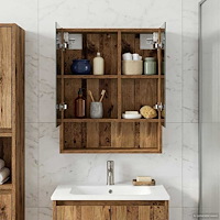 vidaXL Badrumsspegelskåp Gammalt trä 50 x 14,5 x 70 cm Konstruerat trä