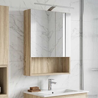 vidaXL Badrumsspegelskåp Sonoma-ek 50 x 14,5 x 70 cm Konstruerat trä
