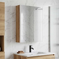 vidaXL Badrumsspegelskåp Artisan Ek 53,5 x 15,5 x 70 cm