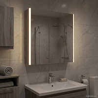 vidaXL Badrumsspegelskåp Grå Sonoma 63,5 x 15,5 x 70 cm