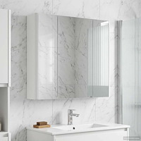 vidaXL Badrumsspegelskåp för Vit 63,5 x 15,5 x 60,5 cm