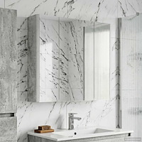 vidaXL Badrumsspegelskåp Betonggrå 63,5 x 15,5 x 60,5 cm