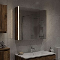 vidaXL Badrumsspegelskåp Rökt ek 73.5 x 15.5 x 70 cm Konstruerat trä