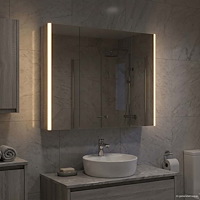 vidaXL Badrumsspegelskåp Grå Sonoma 83,5 x 15,5 x 70 cm