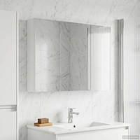 vidaXL Badrumsspegelskåp för Vit 103,5 x 15,5 x 70 cm Konstruerat trä