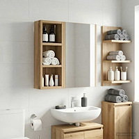 vidaXL Badrumsväggskåp Artisan Ek 20 x 10 x 50 cm Konstruerat trä