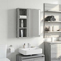 vidaXL Badrumsväggskåp Grå Sonoma 20 x 10 x 60,5 cm Konstruerat trä