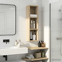 vidaXL Badrumsväggskåp Sonoma-ek 20 x 14 x 70 cm Konstruerat trä