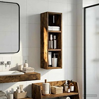 vidaXL Badrumsväggskåp Rökt Ek 20 x 16 x 62,5 cm Konstruerat trä