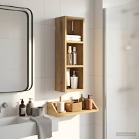 vidaXL Badrumsväggskåp Artisan Ek 20 x 16 x 62,5 cm Konstruerat trä