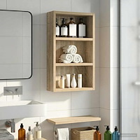 vidaXL Badrumsväggskåp Sonoma-ek 30 x 10 x 50 cm Konstruerat trä