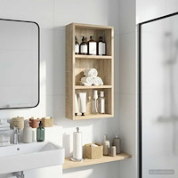 vidaXL Badrumsväggskåp Sonoma-ek 30 x 10 x 60,5 cm Konstruerat trä